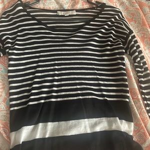 Black and white loft sweater